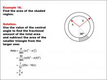 Math Example--Area and Perimeter--Circular Area and Circumference: Example 16