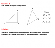 Math Example--Geometric Shapes--Congruent Triangles--Example 2
