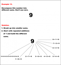 Math Example--Numbers--Decomposing Numbers--Example 13