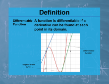 Definition--Calculus Topics--Differentiable Function