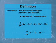 Definition--Calculus Topics--Differentiation