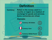 This is part of a collection of definitions on Financial Literacy. This defines the term currency.
