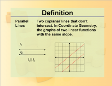 Definition--Geometry Basics--Parallel Lines
