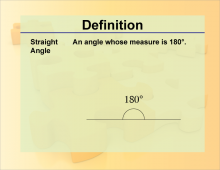 Definition--Angle Concepts--Straight Angle