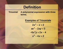 Definition--Polynomial Concepts--Trinomial