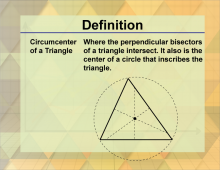 Definition--Triangle Concepts--Circumcenter of a Triangle