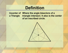 Definition--Triangle Concepts--Incenter of a Triangle