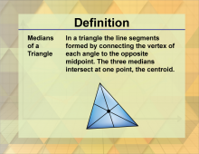 Definition--Triangle Concepts--Medians of a Triangle