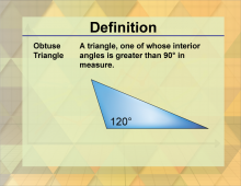 Definition--Triangle Concepts--Obtuse Triangle