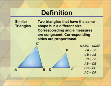Definition--Triangle Concepts--Similar Triangles