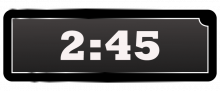 Math Clip Art--Digital Clock Face Showing 2:45