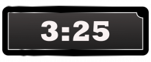 Math Clip Art--Digital Clock Face Showing 3:25