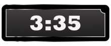 Math Clip Art--Digital Clock Face Showing 3:35