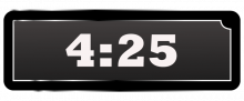Math Clip Art--Digital Clock Face Showing 4:25