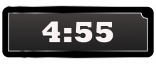Math Clip Art--Digital Clock Face Showing 4:55