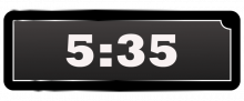 Math Clip Art--Digital Clock Face Showing 5:35
