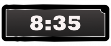Math Clip Art--Digital Clock Face Showing 8:35