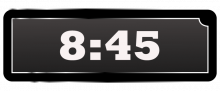 Math Clip Art--Digital Clock Face Showing 8:45