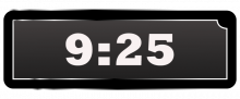 Math Clip Art--Digital Clock Face Showing 9:25