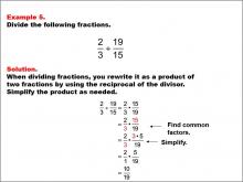 Math Example: Fraction Operations--Dividing Fractions: Example 5