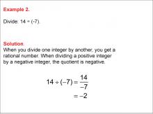 Math Example--Numerical Expressions----Dividing Integers: Example 2
