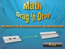 Interactive Math Game--DragNDrop Math--The Language of Math--Numerical Expressions--Subtraction