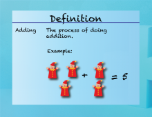 Elementary Math Definitions--Addition Subtraction Concepts--Adding