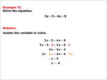 Math Example--Solving Equations--One-Variable Equations: Example 12