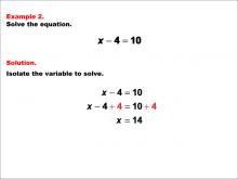 Math Example--Solving Equations--One-Variable Equations: Example 2