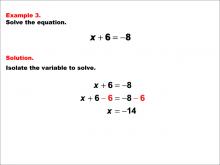 Math Example--Solving Equations--One-Variable Equations: Example 3