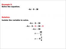 Math Example--Solving Equations--One-Variable Equations: Example 9