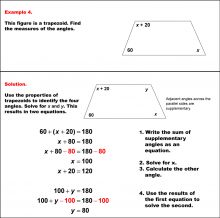 Math Example--Solving Equations--Solving Equations with Angle Measures 2--Example 4