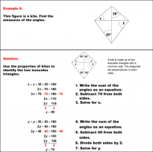 Math Example--Solving Equations--Solving Equations with Angle Measures 2--Example 8