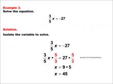 Math Example--Solving Equations--Equations with Fractions: Example 3