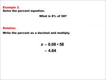 Math Example--Percents-- Equations with Percents: Example 3