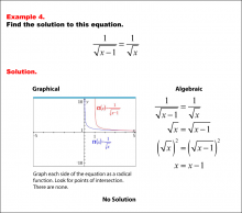 Math Example--Solving Equations--Extraneous Or No Solutions--Example 4