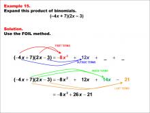 Math Example--Quadratics--The FOIL Method: Example 15