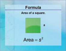 Formulas--Area of a Square