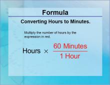 Formulas--Converting Hours to Minutes