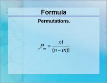 Formulas--Permutations