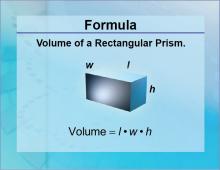 Formulas--Volume of a Rectangular Prism