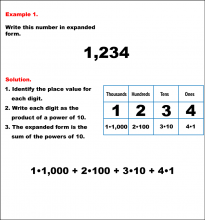 Math Example--Numbers--Writing Four-Digit Numbers in Expanded Form--Example 1