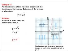 Math Example--Function Concepts--Functions and Their Inverses: Example 17
