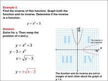 Math Example--Function Concepts--Functions and Their Inverses: Example 5