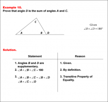 Math Example--Geometric Proofs--Example 10