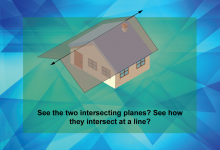 Math Clip Art--Geometry Basics--Intersecting Lines and Planes, Image 07
