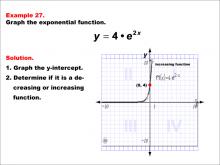 Math Example--Exponential Concepts--Graphs of Exponential Functions: Example 27