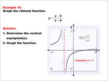Math Example--Rational Concepts--Graphs of Rational Functions: Example 10