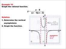 Math Example--Rational Concepts--Graphs of Rational Functions: Example 16