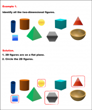 Math Example--Geometric Shapes--Identifying 2D-3D Shapes--Example 1